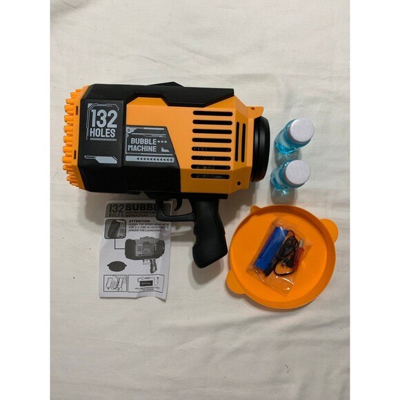 Electric Bubble Machine 132 bubbles black/orange - Picture 2 of 7